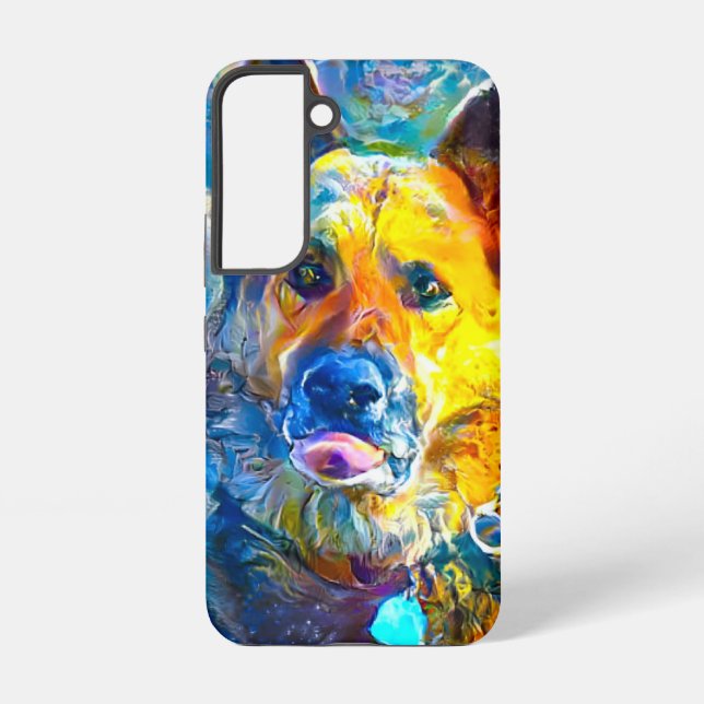 Coque Samsung Galaxy Halo : Portrait d'un berger allemand (Verso)