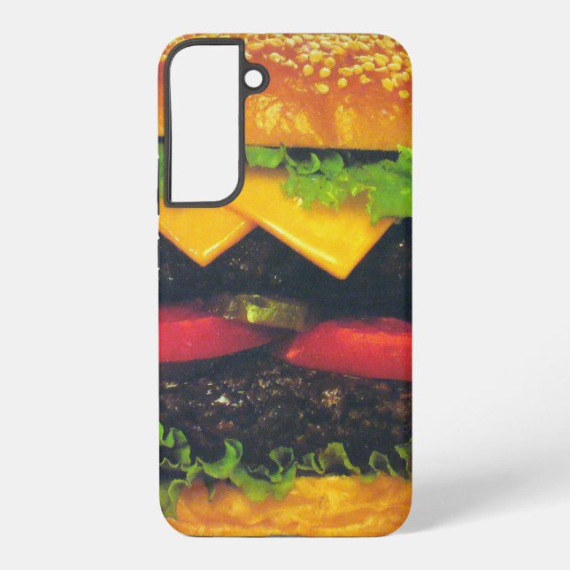 Coque Samsung Galaxy Hamburger de luxe double au fromage (Verso)