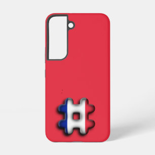 Coque Samsung Galaxy Hashtag France National Drapeau Couleurs Bleu Blan