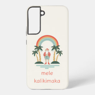 Coque Samsung Galaxy Hawaïen/arc-en-ciel/Palms Père Noël