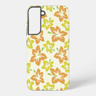 Coque Samsung Galaxy Hibiscus Jaune, Hibiscus Orange, Modèle Floral