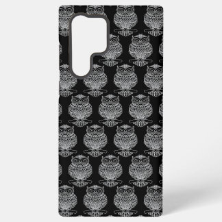 Coque Samsung Galaxy Hibou (noir) - Samsung (S22 Ultra) Étui