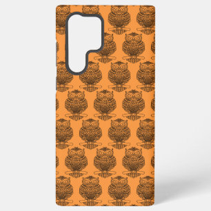 Coque Samsung Galaxy Hibou (orange) - Étui Samsung