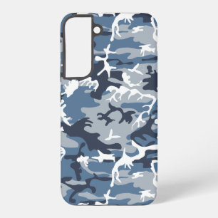 Coque Samsung Galaxy Hiver Camouflage bleu neige, Militaire, Armée