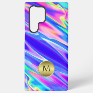 Coque Samsung Galaxy Holographique Abstrait Monogrammé