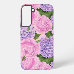 Coque Samsung Galaxy Hydrangea et motif de pivoine