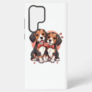 Coque Samsung Galaxy Illustration romantique de l'amour du Beagle chiot