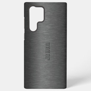 Coque Samsung Galaxy Impression en aluminium brossé noir