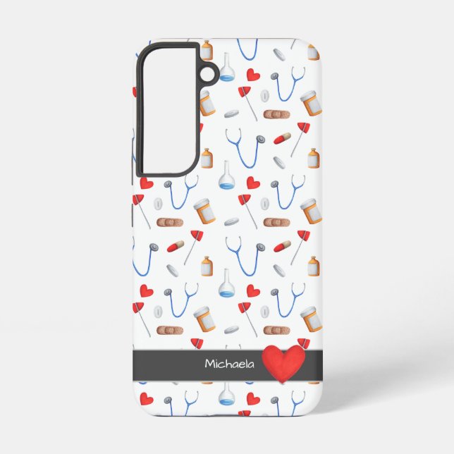 Coque Samsung Galaxy Infirmière Motif Médicale simple (Verso)