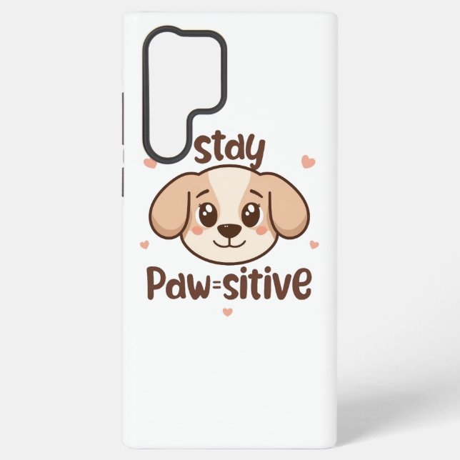 Coque Samsung Galaxy Inspirational Positive Puppy Message (Verso)