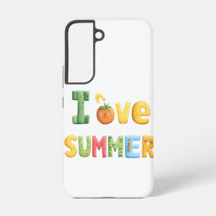 Coque Samsung Galaxy J'aime le texte d'été