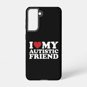 Coque Samsung Galaxy J'Aime Mon Ami Autiste Autisme Coeur