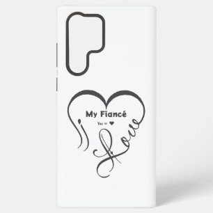 Coque Samsung Galaxy J'aime mon fiancé • Vous = ♥ 🫳🏻💍