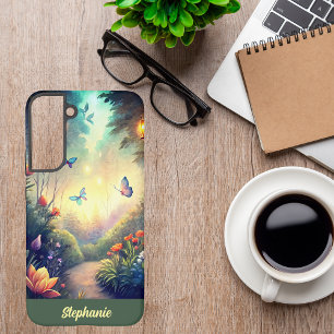 Coque Samsung Galaxy Jardin Crépusculaire Enchanté - Cadeau de Forêt Ma