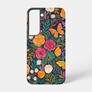 Coque Samsung Galaxy Jardin de roses abstraites Papillons Coques Samsun