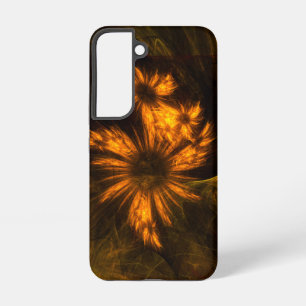 Coque Samsung Galaxy Jardin Mystique Abstrait Doré Art Fractal