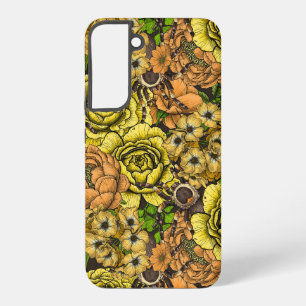 Coque Samsung Galaxy Jardin Tarantula, jaune et orange
