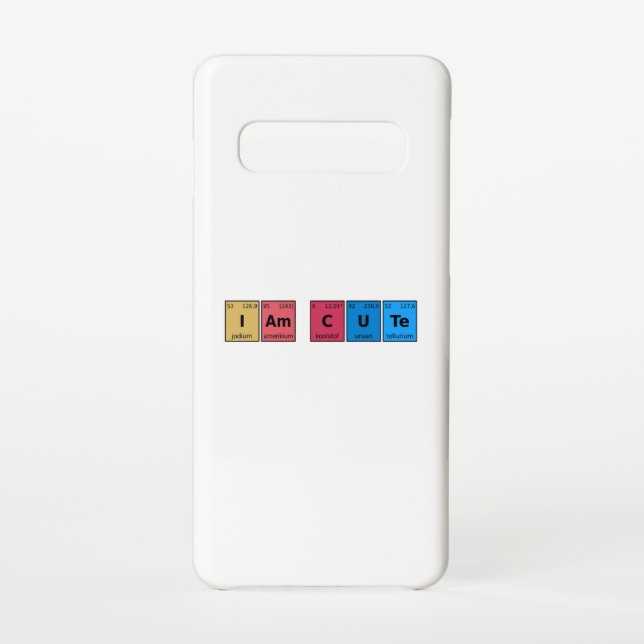 Coque Samsung Galaxy Je suis une table périodique mignonne (Dos)