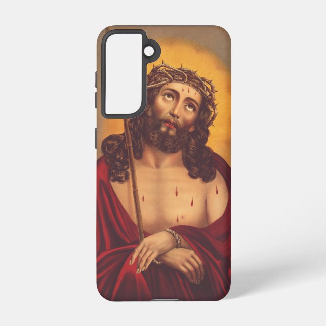 Coque Samsung Galaxy Jésus est couronné d'une couronne d'épines (Verso)