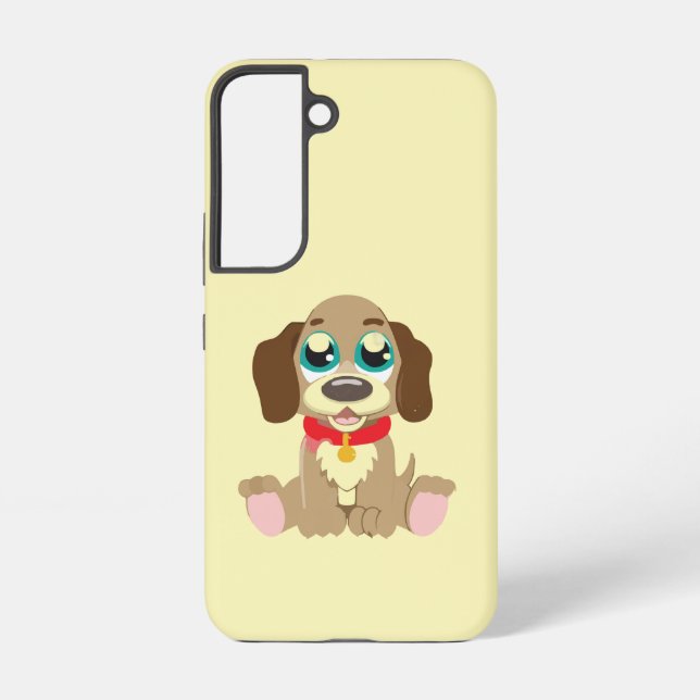 Coque Samsung Galaxy Joli Chiot Avec De Beaux Yeux (Verso)