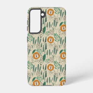Coque Samsung Galaxy Joli Doodle Lion Jungle Rainforest Motif