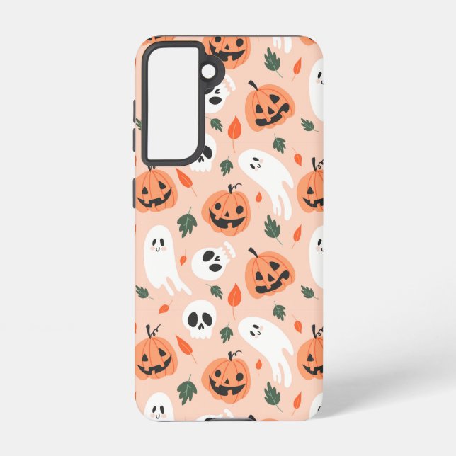 Coque Samsung Galaxy Joli Jack-O-Lanterne et Motif fantôme (Verso)