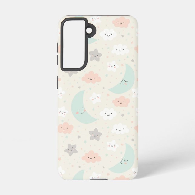Coque Samsung Galaxy Joli Motif Pastel Sky souriant (Verso)