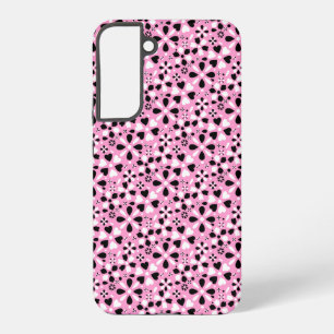 Coque Samsung Galaxy Jolies fleurs noires blanches
