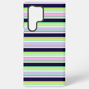 Coque Samsung Galaxy Jolies rayures colorées bleues