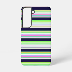 Coque Samsung Galaxy Jolies rayures colorées bleues
