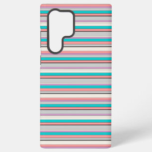 Coque Samsung Galaxy Jolies rayures grises aqua