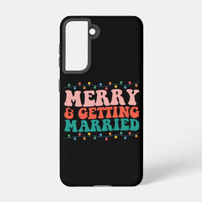 Coque Samsung Galaxy Joyeux Et Se Marier Couple Noël Super (Verso)