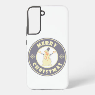 Coque Samsung Galaxy Joyeux Noël bonhomme de neige célèbre style de caf