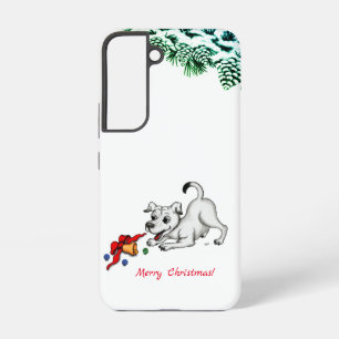 Coque Samsung Galaxy Joyeux Noël ! Chien avec Cloche et Balle