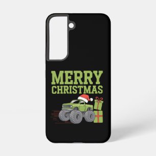 Coque Samsung Galaxy Joyeux Noël Monster Truck Enfants Garçons Xmas 