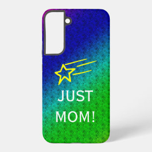 Coque Samsung Galaxy Juste maman fleur Motif bleu vert
