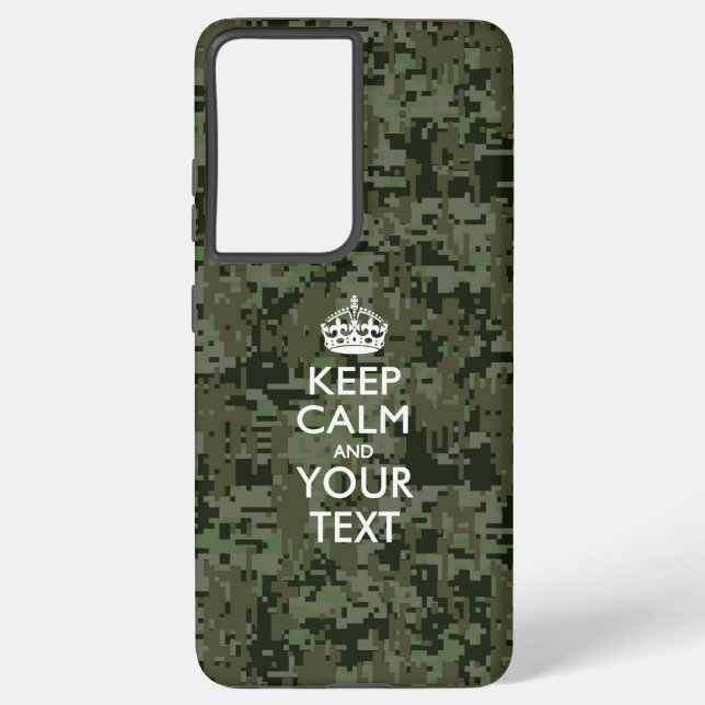 Coque Samsung Galaxy KEEP CALM personnalisé et votre texte (Verso)