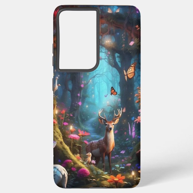 Coque Samsung Galaxy La forêt enchantée est une oasis mystique (Verso)