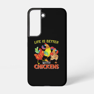 Coque Samsung Galaxy La vie est meilleure avec des poules