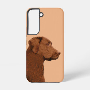 Coque Samsung Galaxy Labrador Retriever (Chocolat) Peinture - Chien Art