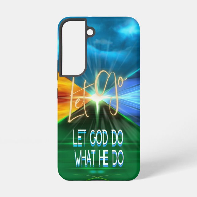 Coque Samsung Galaxy Laissons Dieu Faire Ce Qu'Il Fait (Verso)