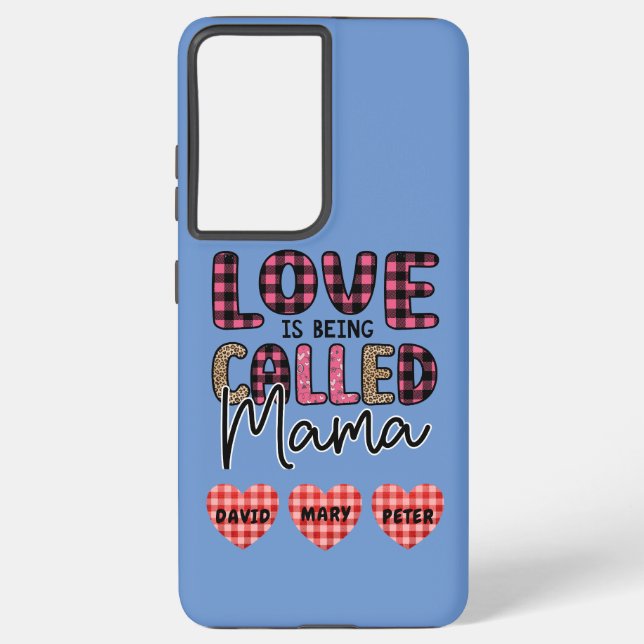 Coque Samsung Galaxy L'amour est appelé maman, personnalisable maman ca (Verso)