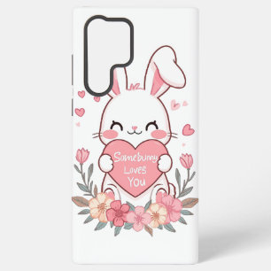 Coque Samsung Galaxy Lapin adorable avec un coeur d'amour