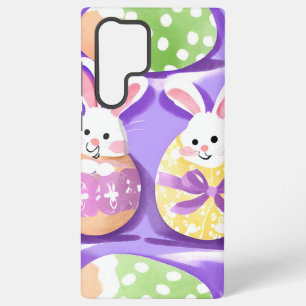 Coque Samsung Galaxy lapin avec oeufs de pâques