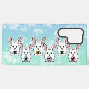 Coque Samsung Galaxy Lapins de Pâques en forme d'oeuf
