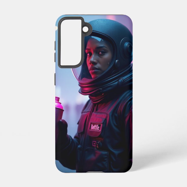 Coque Samsung Galaxy L'astronaute de Neon Graffiti Samsung Coque (Verso)