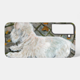 Coque Samsung Galaxy L'automne laisse Westie sur Patio