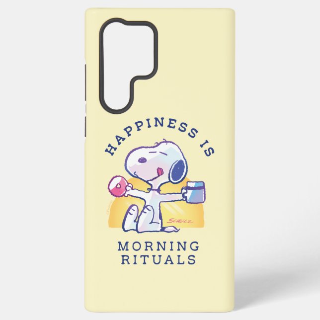 Coque Samsung Galaxy Le bonheur, c'est les rituels du matin (Verso)