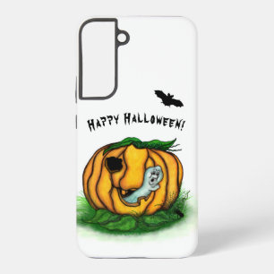 Coque Samsung Galaxy Le fantôme d'Halloween, chauve-souris, fantôme et