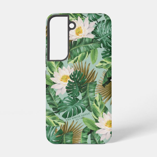Coque Samsung Galaxy Le Motif blanc Lotus Tropical Canopy (Verso)